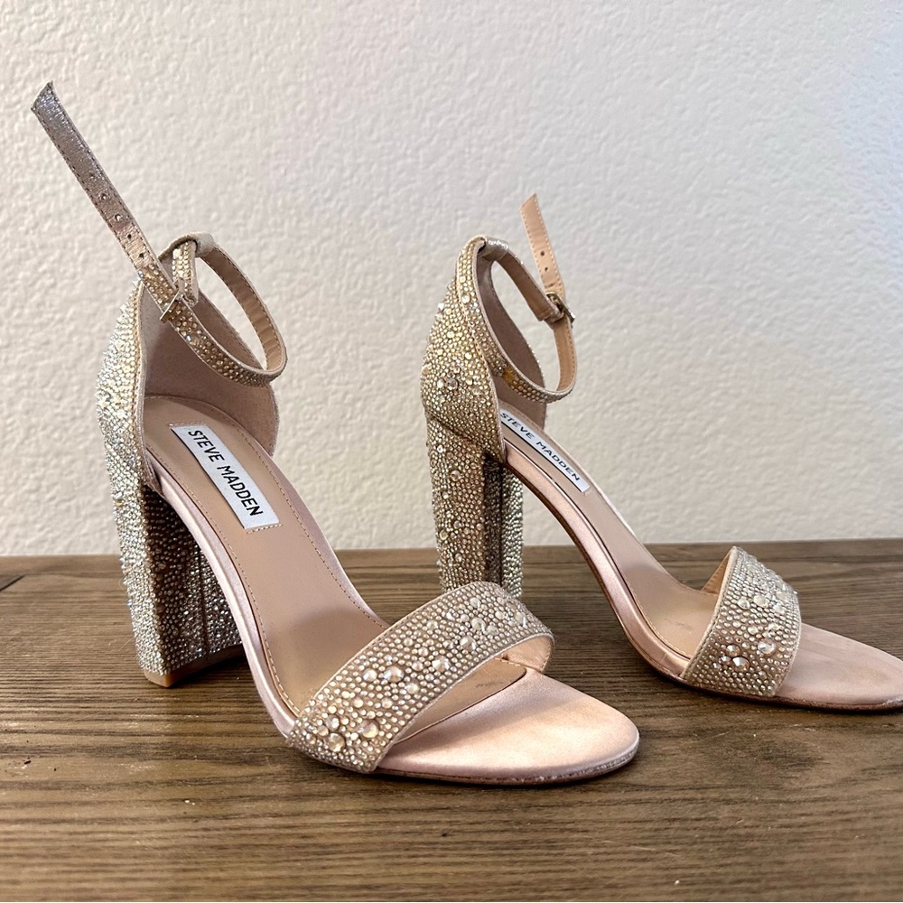 Steve Madden Gold Rhinestone Women's Heels